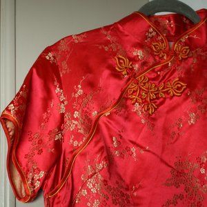 Authentic Vintage Chinese Maxi Evening Dress - Silk